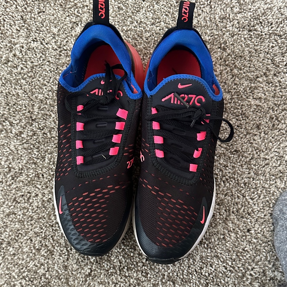 Nike Air Max 270 Black with Pink and Blue Accents